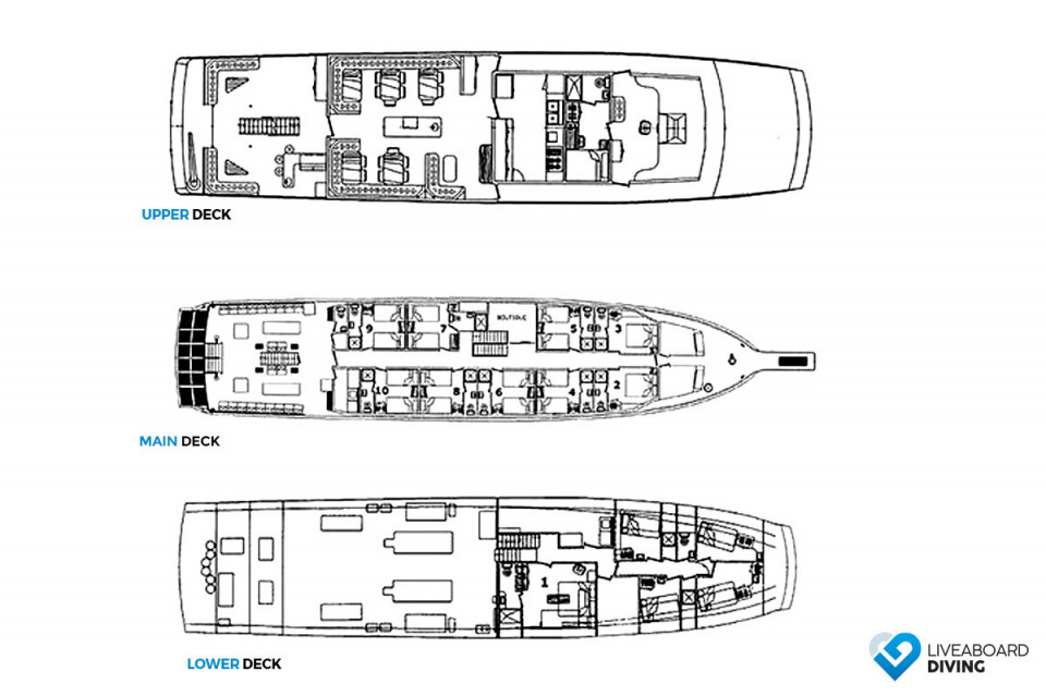 Belize Aggressor IV Deck Plan