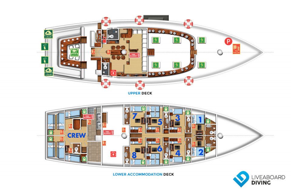 Palau Siren Deck Plan