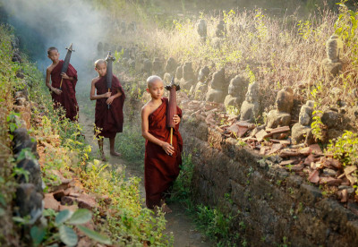 Buddhist Monks in Myanmar