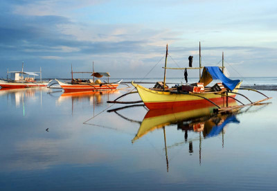 Diving boats in the Philippines
