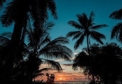 Beautiful Sunset in papua New Guinea